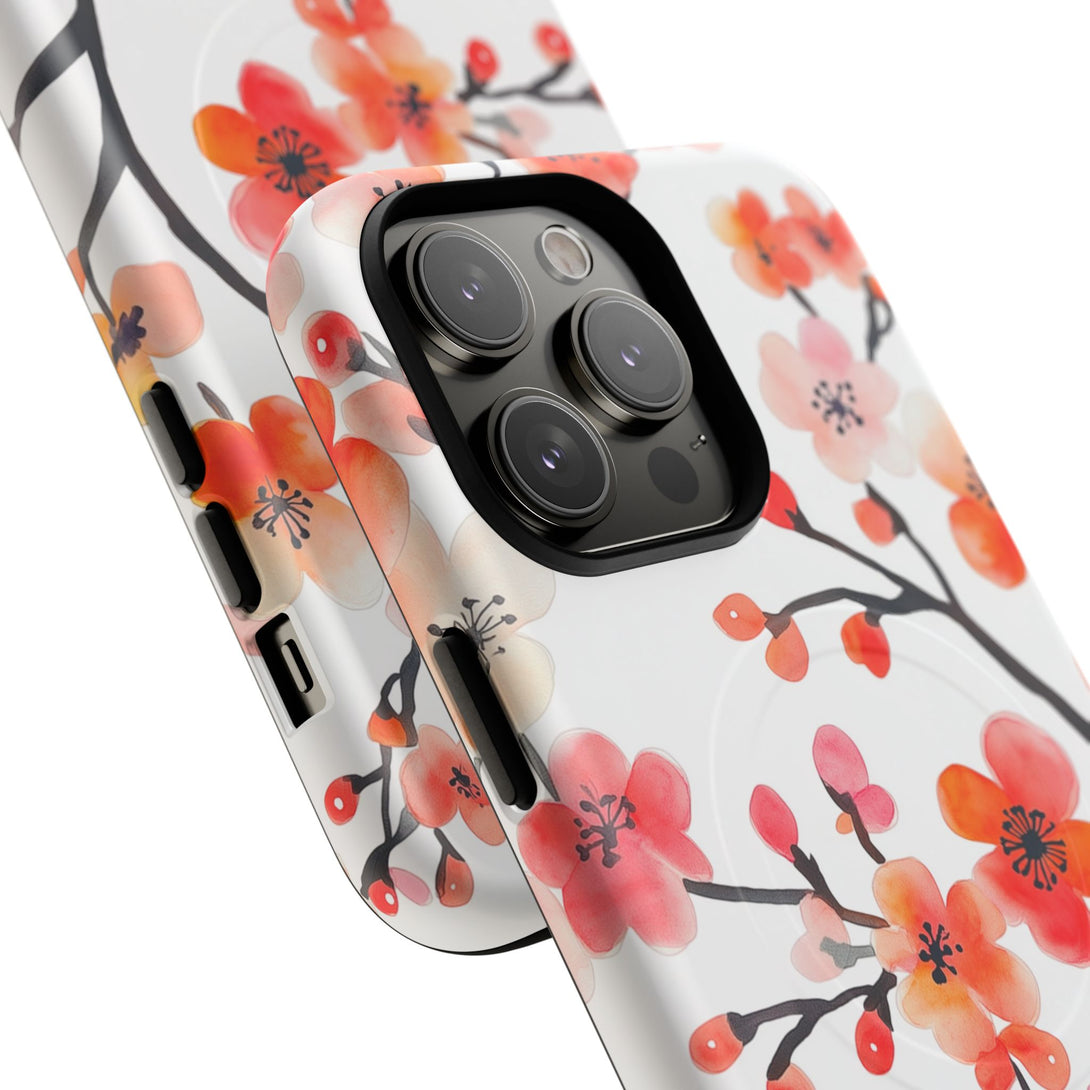 Red Florals iPhone MagSafe Case