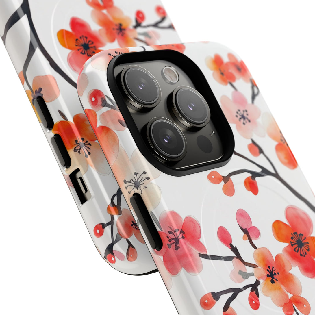 Red Florals iPhone MagSafe Case