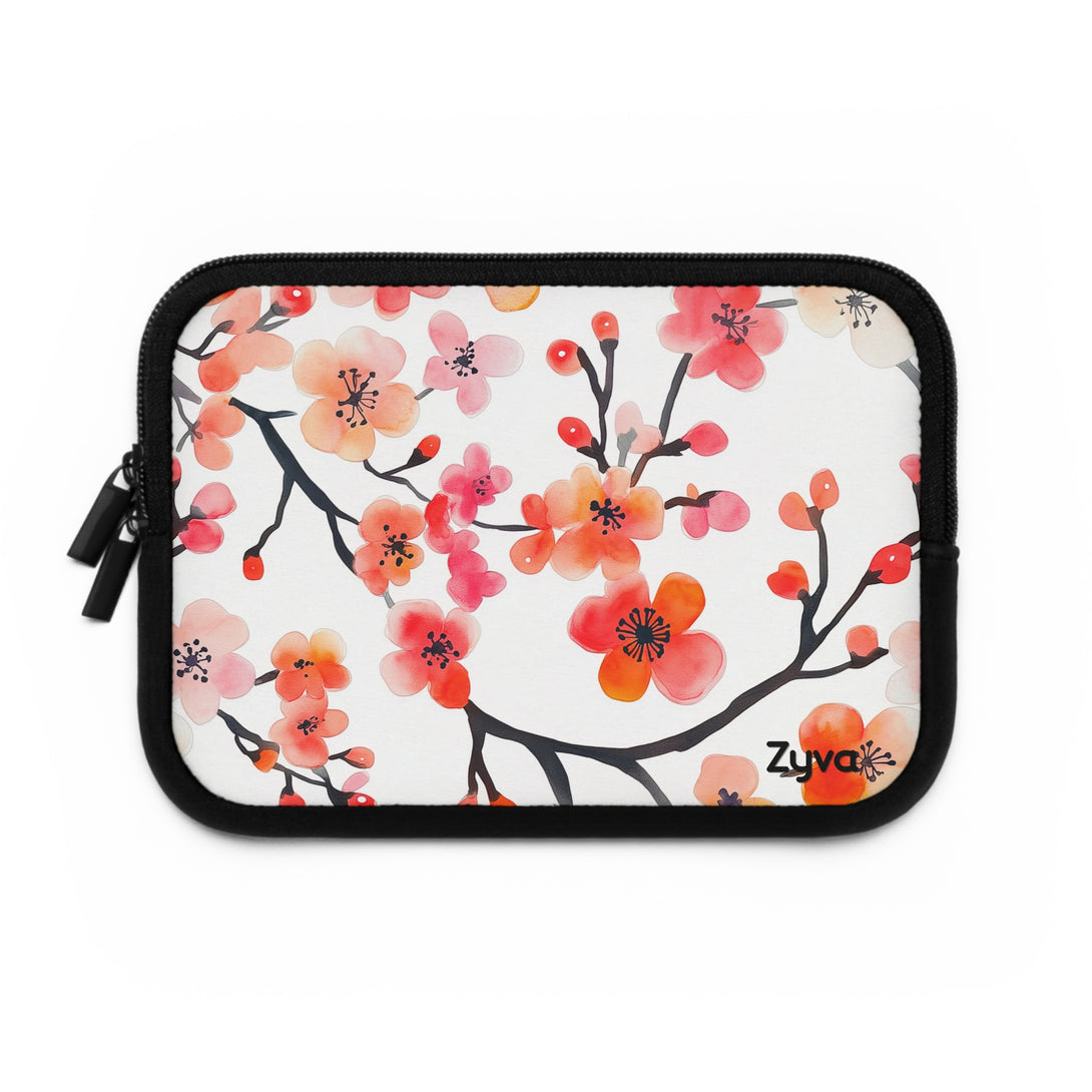 Red Floral Laptop Sleeve