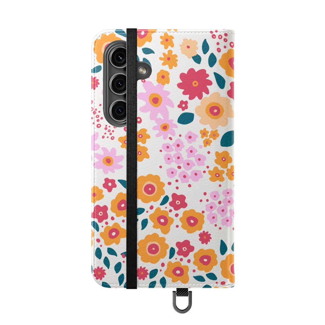 Floral Confetti Phone Folio Case