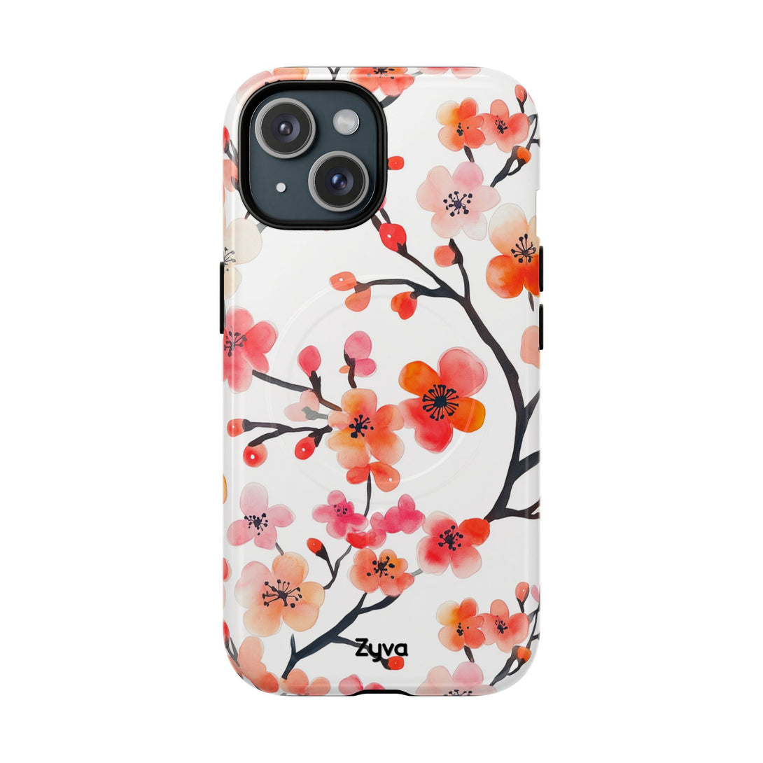 Red Florals iPhone MagSafe Case