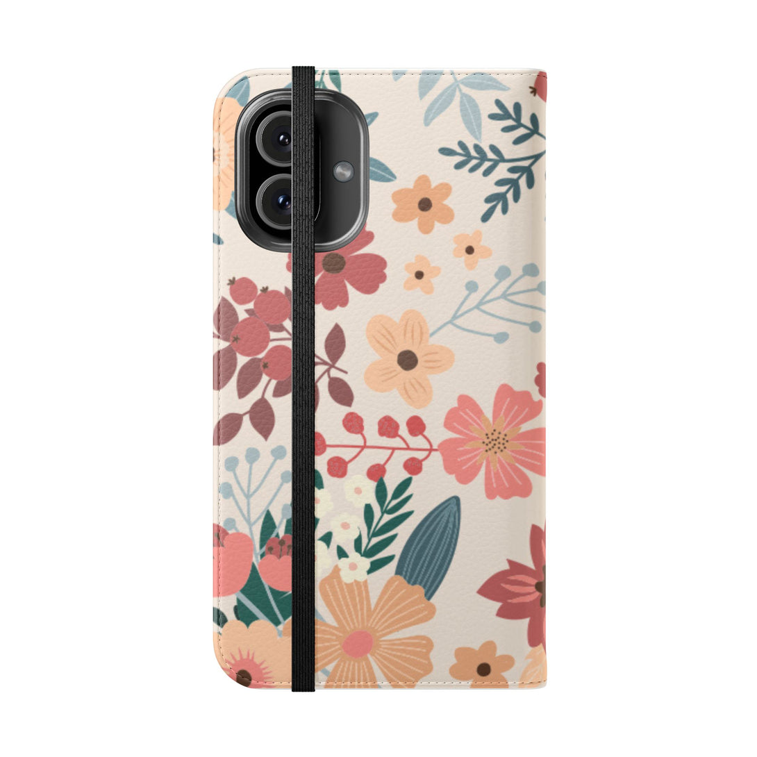 Vintage Bloom Phone Folio Case