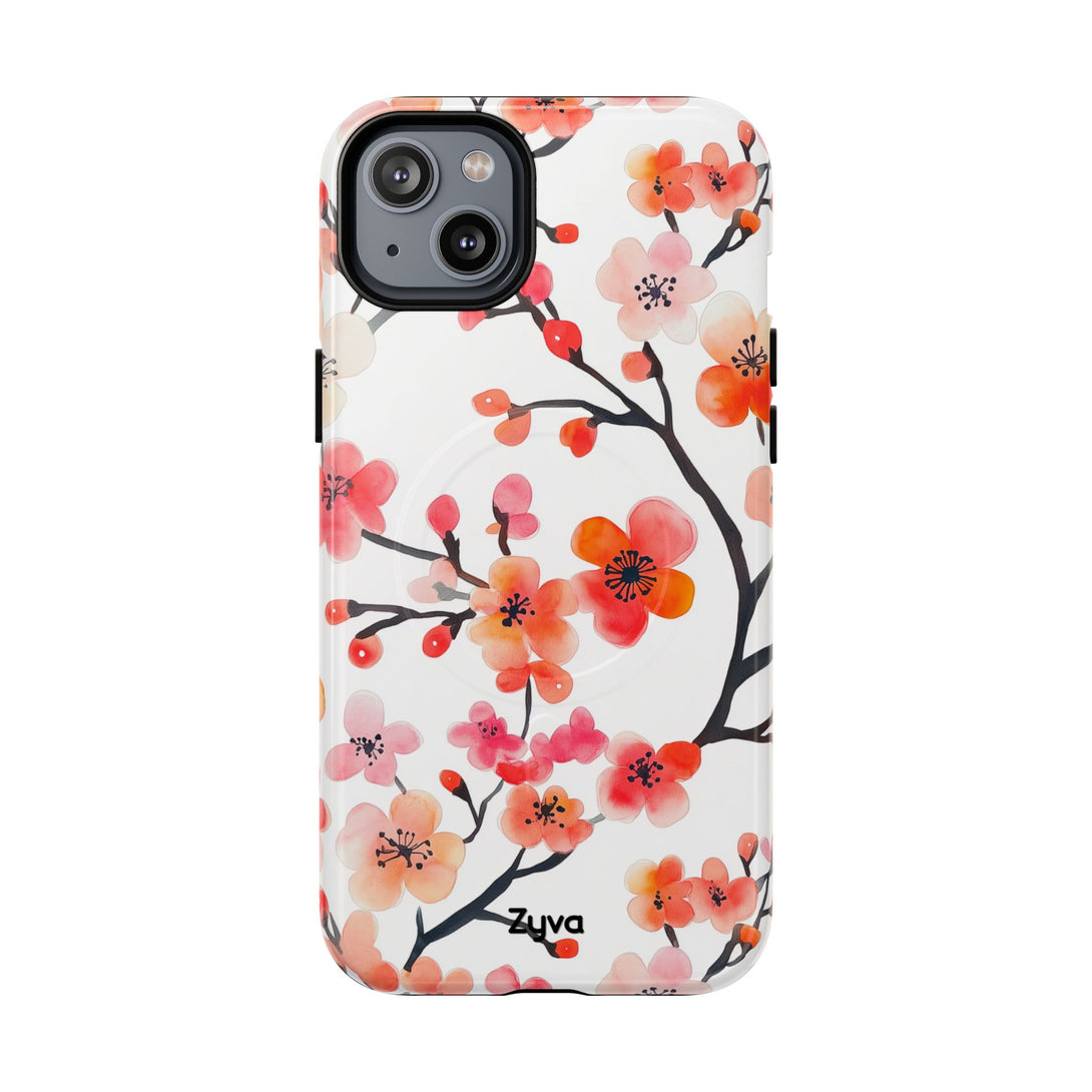 Red Florals iPhone MagSafe Case