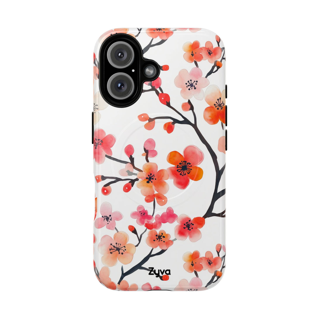 Red Florals iPhone MagSafe Case