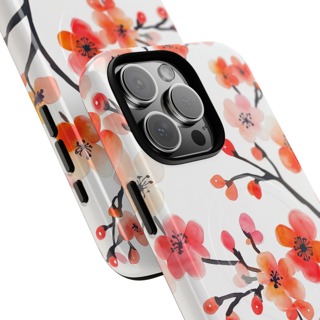 Red Florals iPhone MagSafe Case