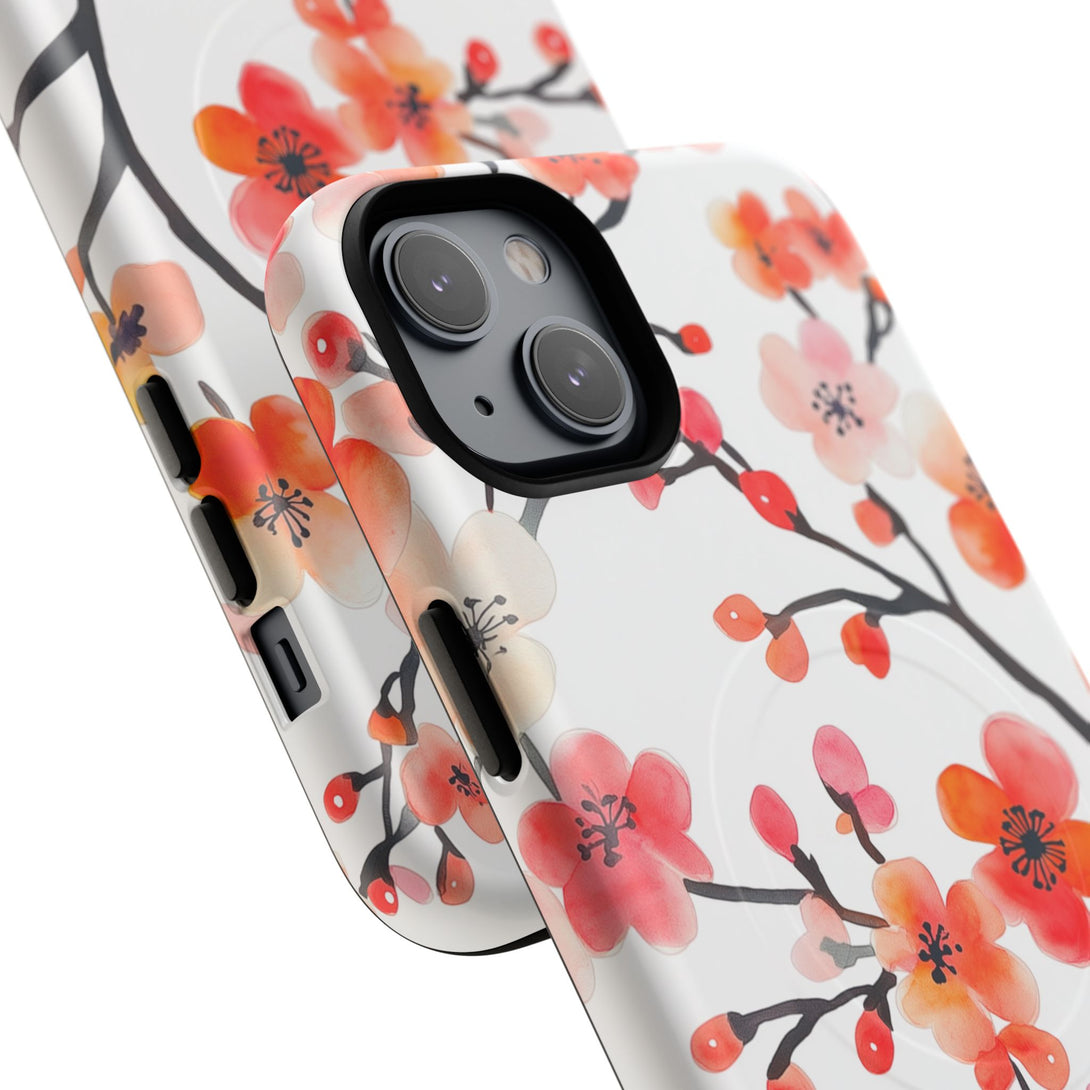 Red Florals iPhone MagSafe Case
