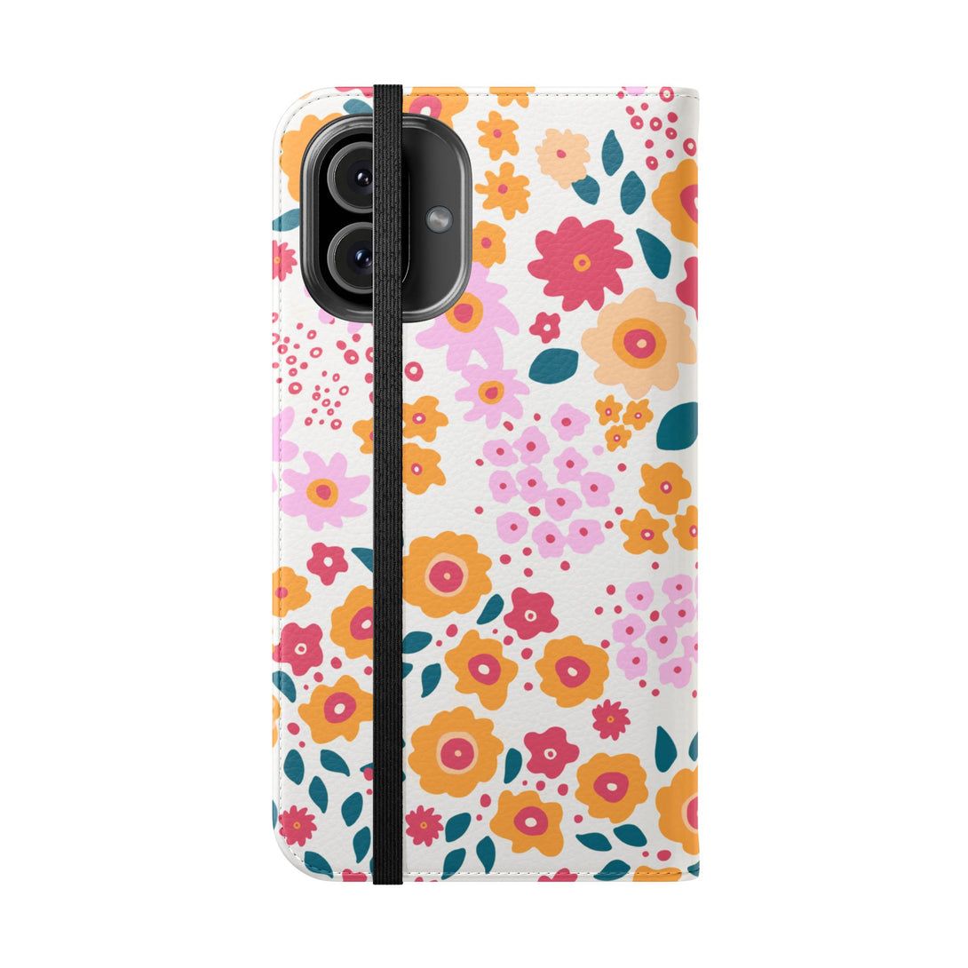 Floral Confetti Phone Folio Case