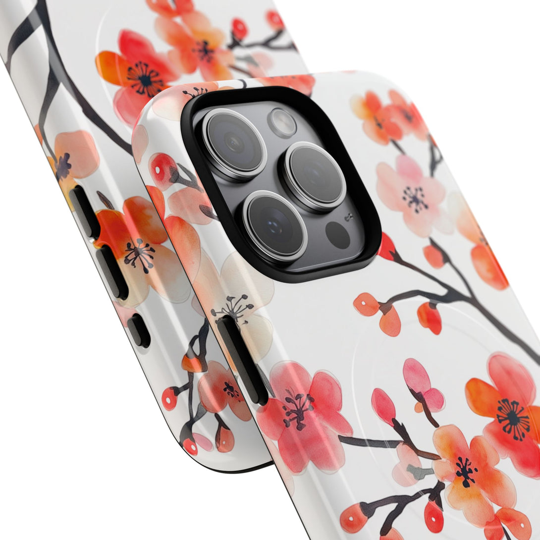 Red Florals iPhone MagSafe Case