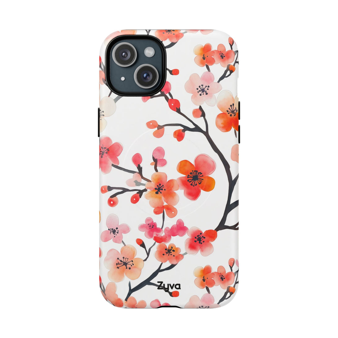 Red Florals iPhone MagSafe Case