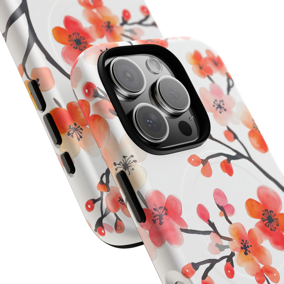 Red Florals iPhone MagSafe Case